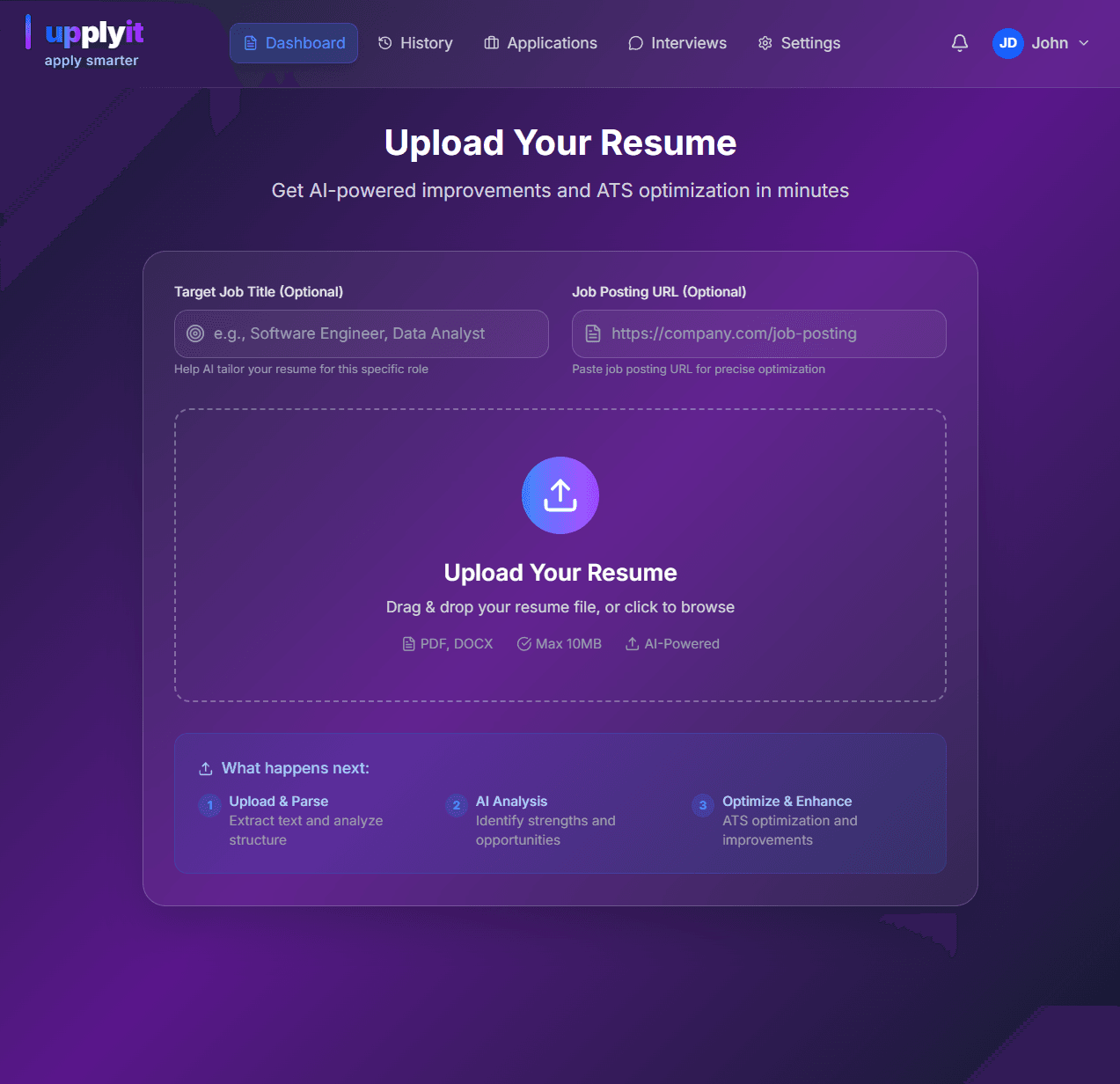 Upplyit Platform Dashboard